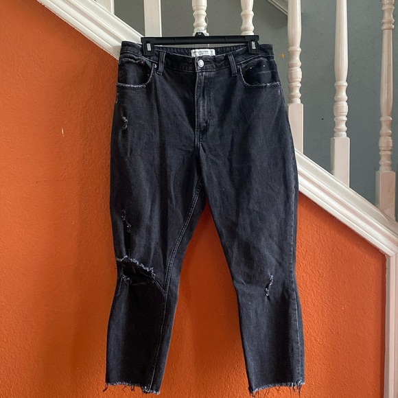 Abercrombie curve love black jeans straight 29/8 - Picture 1 of 5